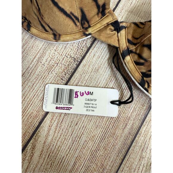 NWT WeWoreWhat Claudia Underwire Bikini Top Tiger Print Animal Size M - Picture 7 of 13